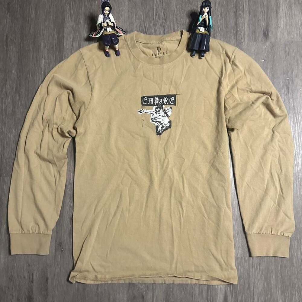 Empyre Death Valley Long Sleeve Graphic Tee, Tan, Men's Size M